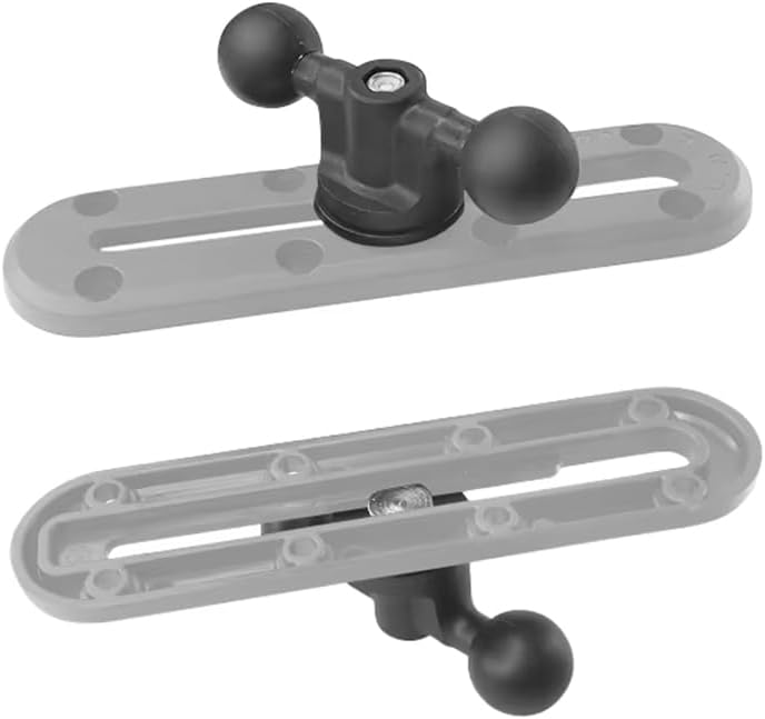 SRG Track Mount with Dual 1" Ball and T-Bolt Attachment Base, Track Mount Base Compatible with Kayak Boat Track Mounting Systems and 1 Inch/B Size/ 25MM Ball Double Socket Arms - Image 2